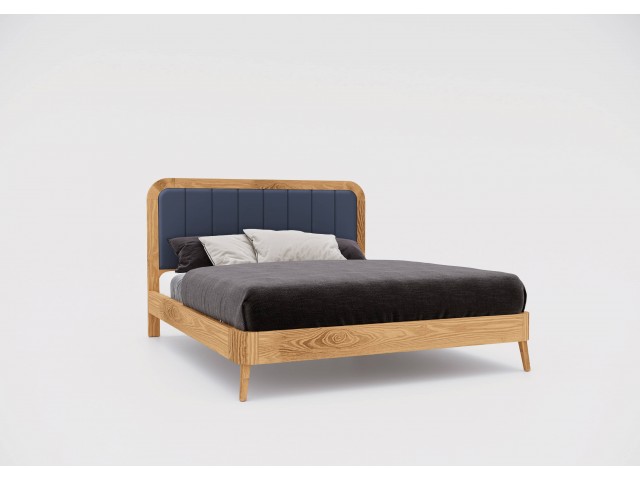 «Форсса 2 (ясен)» дерев'яне ліжко з м'яким узголів'ям