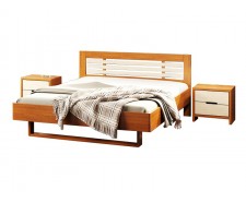 Ліжко «Лантана» дерев'яне з буку / дубу у сучасному дизайні 