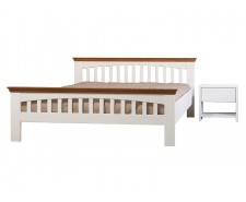 «Лаванда» двоспальне ліжко з дерева буку / дубу у класичному дизайні 