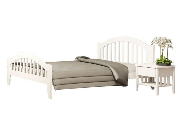 Елегантне ліжко «Меліса» з масиву буку / дубу у класичному дизайні 