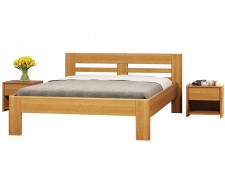 Ліжко «Ноліна» з дерева буку / дубу у класичному дизайні 