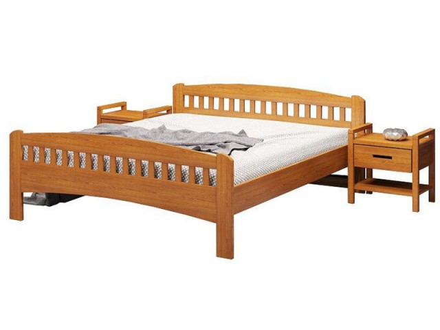 Ліжко «Розалія» з масиву буку / дубу у класичному дизайні 