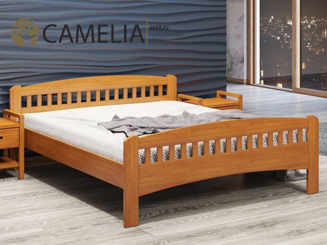 Ліжко «Розалія» з масиву буку / дубу у класичному дизайні 