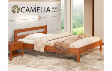 «Альпіна» дерев’яне ліжко з буку / дубу у стриманому дизайні 