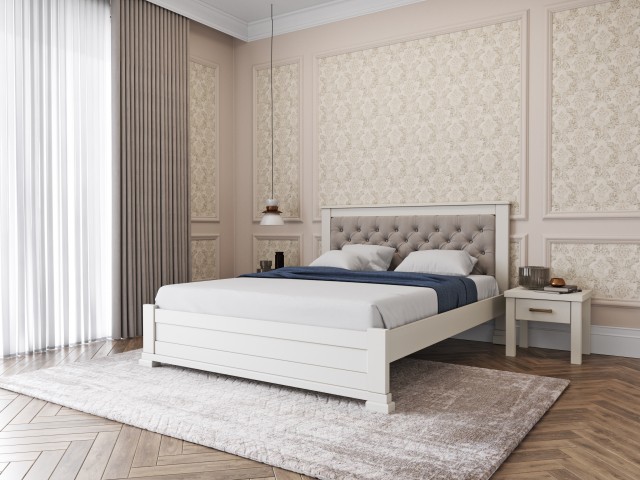 М’яке узголів’я та вишуканий дизайн: ліжко «Лорд М50» з масиву бука