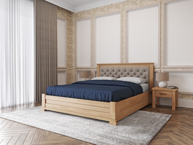 Дерев’яне ліжко «Лорд М50» зі зручним підйомним механізмом