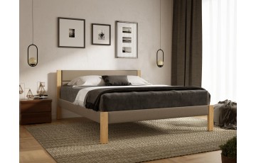 «Лофт (тканина)» — якісне дерев'яне ліжко з м'яким узголів'ям ArborDrev