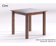 Розкладний стіл трансформер з дерева «Сіті» (4 вставки) — 90(*135*180*225*270)*90 см ArborDrev