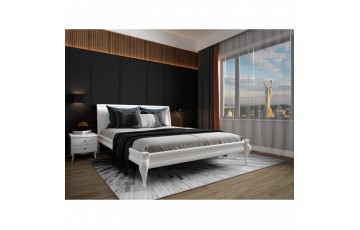 «Дублін» — дерев'яне двоспальне ліжко з простим дизайном 