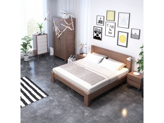 «Мілан» — дерев’яне ліжко у стриманому дизайні 