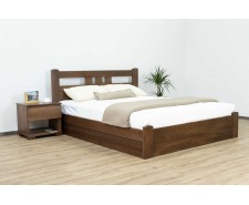 Геракл з підйомним механізмом двоспальне дерев'яне букове ліжко 