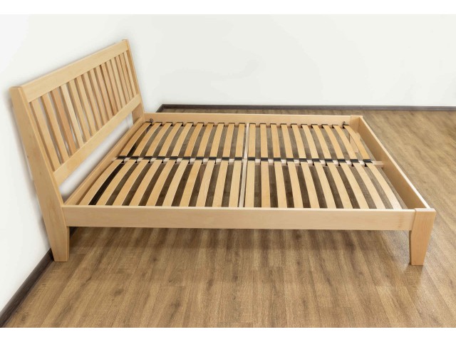 Каміла двоспальне дерев'яне букове ліжко з ящиками та без ящиків