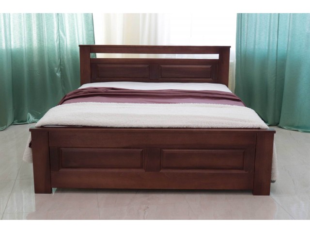 Клеопатра двоспальне дерев'яне букове ліжко з ящиками та без ящиків
