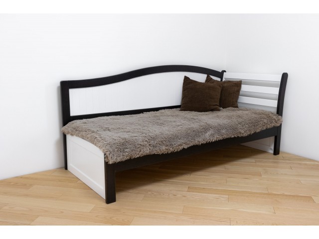 Софі (вставка МДФ або тканина) односпальне ліжко з дерева Бук з ящиками та без ящиків
