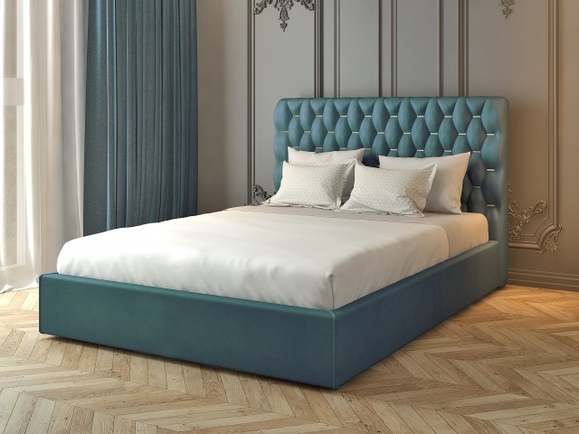Оригінальне м'яке ліжко «Анталія» з високим узголів'ям