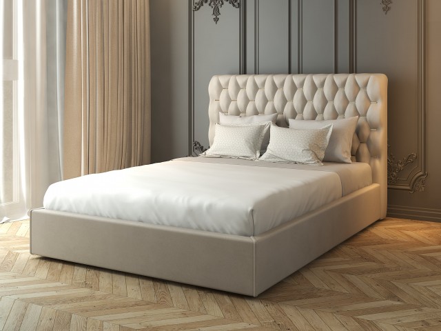 Оригінальне м'яке ліжко «Анталія» з високим узголів'ям