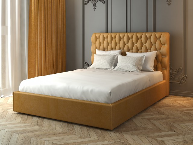 М'яке ліжко «Анталія з п/м» з високим узголів'ям та підйомним механізмом