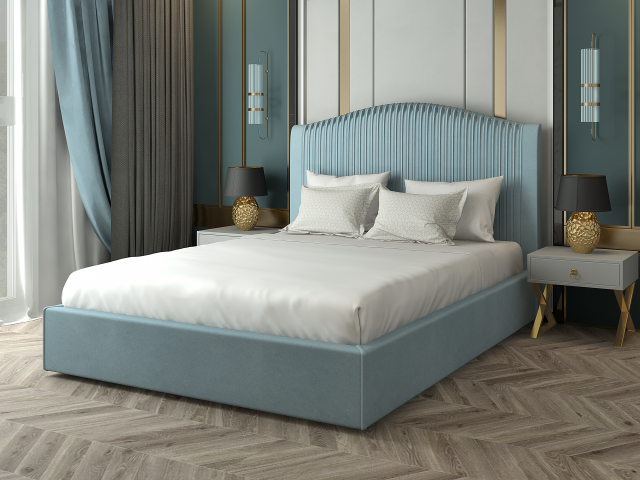 Класичне м'яке ліжко «Тосканія» з високим узголів'ям