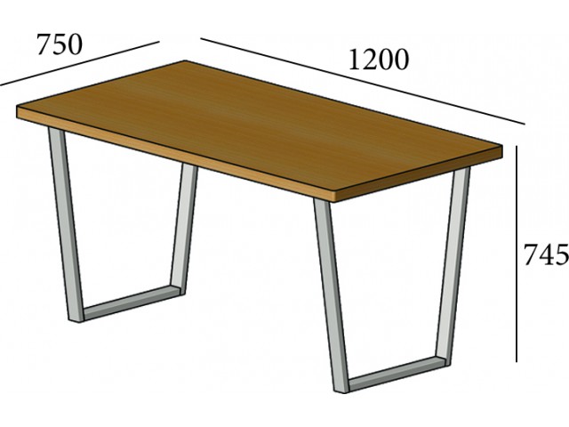 Бінго - сучасний стіл з дерева з металевими опорами