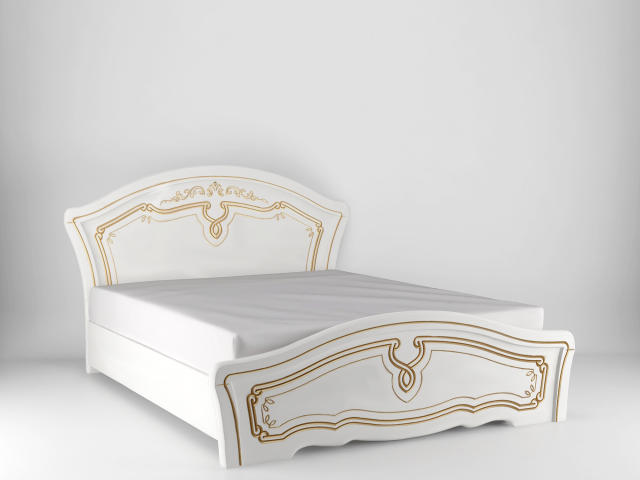 Ліжко дерев’яне двоспальне Альба з підйомним механізмом (МДФ)