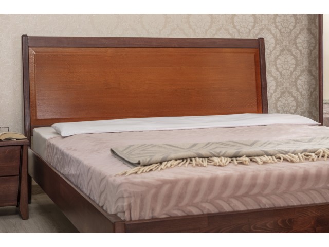 Ліжко дерев’яне двоспальне Сіті Преміум (City Premium) фільонка без узніжжя (Бук, щит)