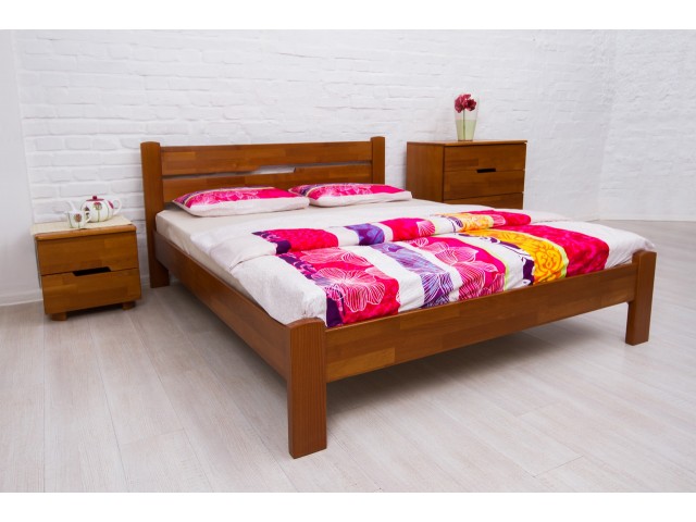 Ліжко дерев’яне двоспальне Айріс (Iris) без узніжжя (Бук, щит)