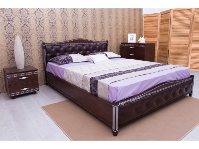 Ліжко дерев’яне двоспальне Прованс (Provance) (Бук, щит) з підйомним механізмом