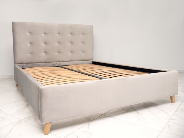 «L005» — двоспальне м'яке ліжко з механізмом підйому матрацу Rizo Meble