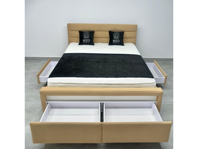 «L015» - М'яке ліжко з ящиками спереду або механізмом підйому Rizo Meble