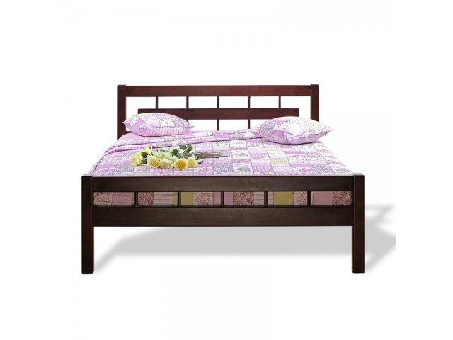 Ліжко дерев'яне двоспальне Альмерія (Вільха), 160*200 см,  узголів'я 98 см