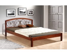 Ліжко дерев'яне двоспальне Джульєтта (Вільха), 160*200 см,  узголів'я 91 см