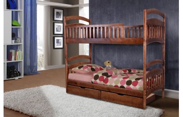 Ліжко дерев'яне двоповерхове Кіра (Сосна) 80х200 см