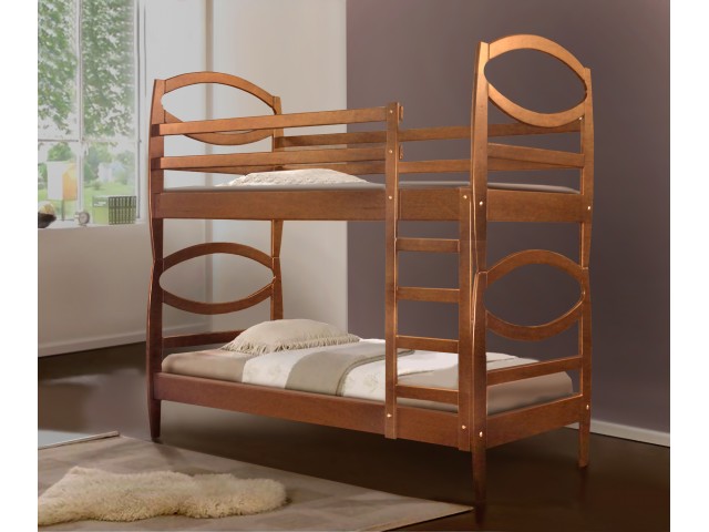 Кровать деревянная двухъярусная Виктория (ольха) 90 (80)*200 см