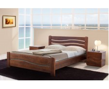 Ліжко дерев'яне двоспальне Вівія (Ясен), 160*200 см,  узголів'я 82 см
