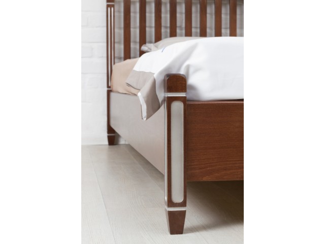Ліжко дерев'яне полуторне / двоспальне Монблан (узголів'я 94,6см)
